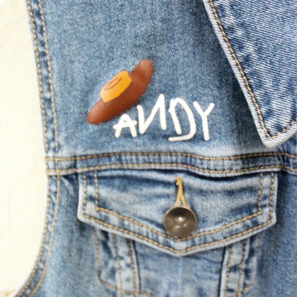 Disney Pixar Toy Story Woody Denim Vest Size S - Picture 7 of 10